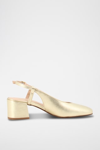 Sandales à talons en cuir Adriana - Doré
