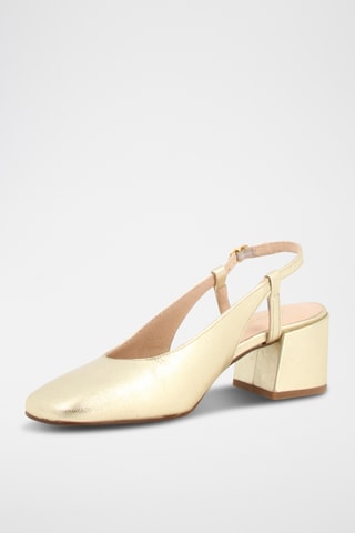 Sandales à talons en cuir Adriana - Doré