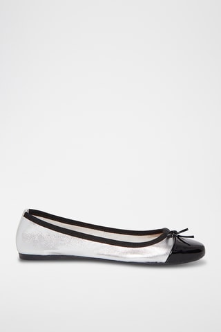 Ballerines en cuir Giulia - Argenté