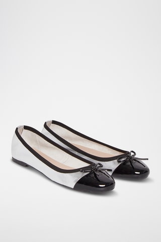 Ballerines en cuir Giulia - Argenté