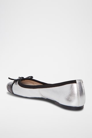 Ballerines en cuir Giulia - Argenté