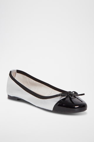 Ballerines en cuir Giulia - Argenté