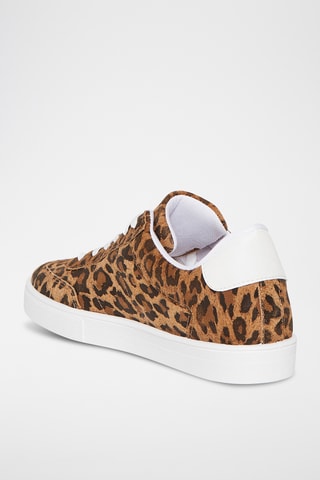 Baskets en croûte de cuir Gaby - Marron