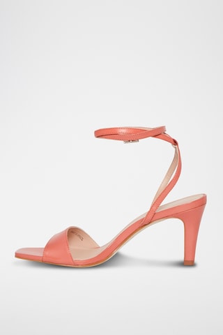 Sandales à talons en cuir Glycine - Corail