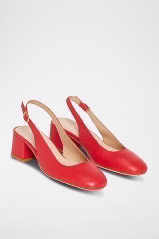 Escarpins en cuir de chèvre Olivia - Rouge