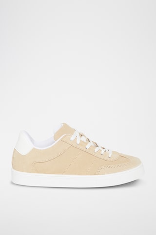 Baskets en croûte de cuir Gaby - Marron