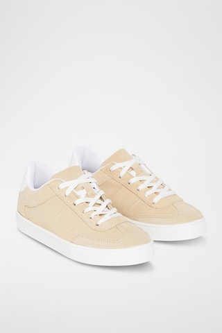 Baskets en croûte de cuir Gaby - Marron