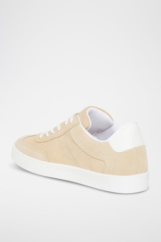 Baskets en croûte de cuir Gaby - Marron