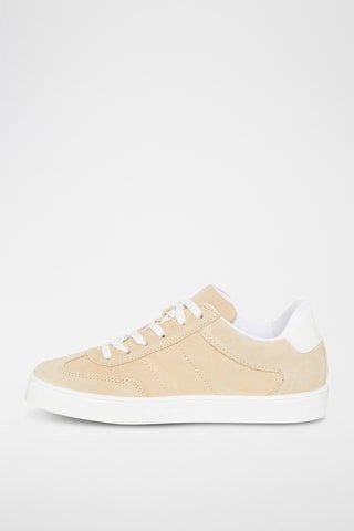 Baskets en croûte de cuir Gaby - Marron