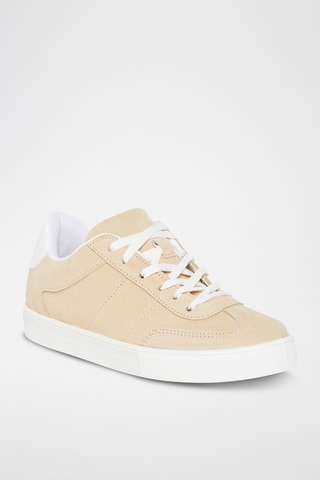 Baskets en croûte de cuir Gaby - Marron