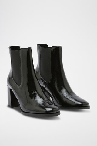 Bottines Chelsea en cuir verni Chelsea - Noir