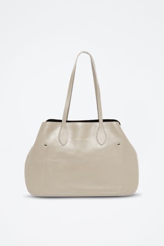 Cabas en cuir - Blanc