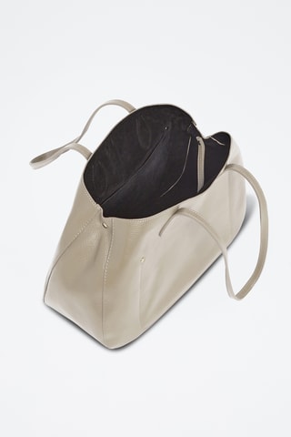 Cabas en cuir - Blanc