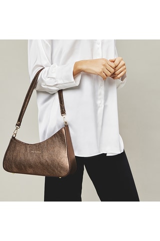 Sac porté épaule en cuir - Marron