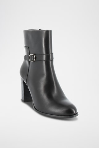 Botins em couro Idalena - Preto