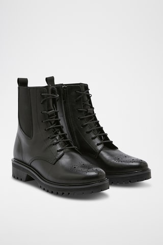 Bottines en cuir Karia - Noir