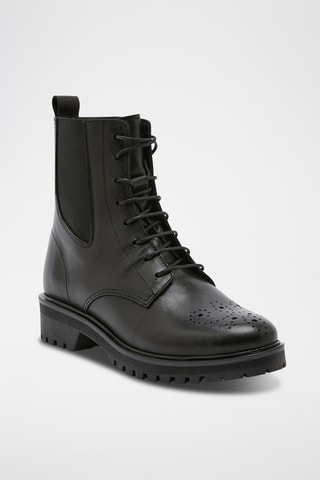 Bottines en cuir Karia - Noir
