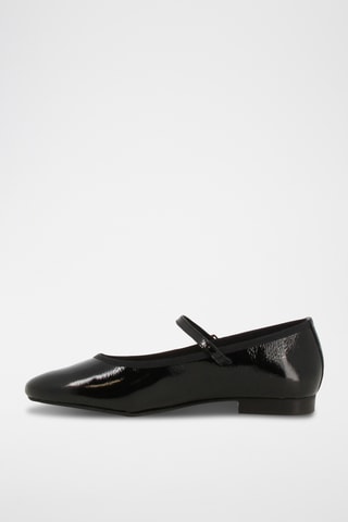 Babies en cuir verni Agathe - Noir