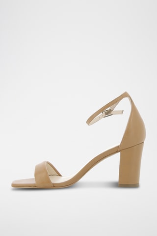 Sandales à talons en cuir Inseparable - Camel