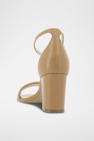 Sandales à talons en cuir Inseparable - Camel