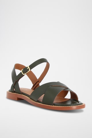 Sandales en cuir Prena - Kaki