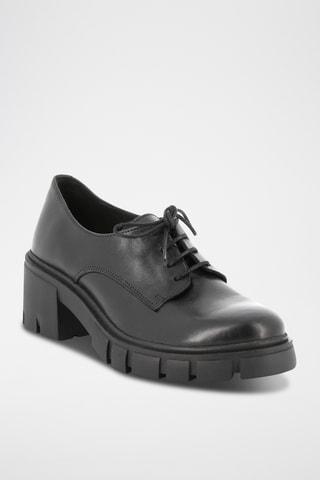 Derbys à talons en cuir Valentin - Noir