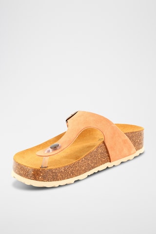 Sandales en nubuck Pernette - Orange