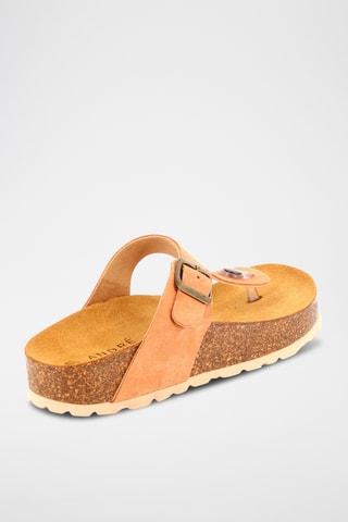 Sandales en nubuck Pernette - Orange