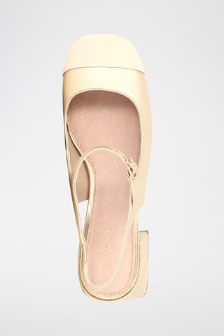 Babies à talons en cuir Donatella - Doré