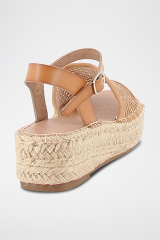 Sandales compensées Sidonie - Camel