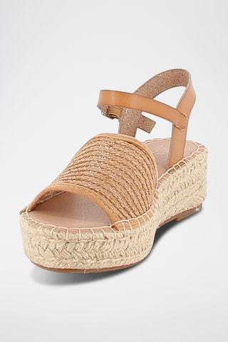 Sandales compensées Sidonie - Camel