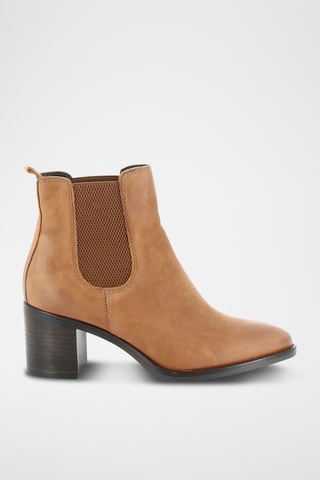 Botins Chelsea em nobuck Eros - Camel