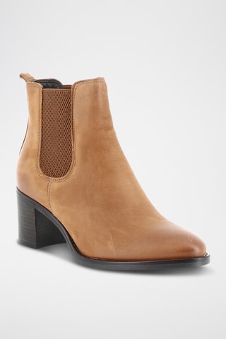 Botins Chelsea em nobuck Eros - Camel