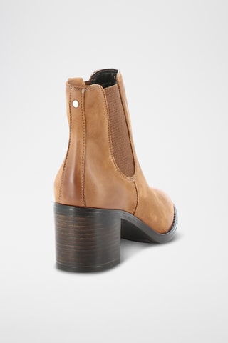 Botins Chelsea em nobuck Eros - Camel