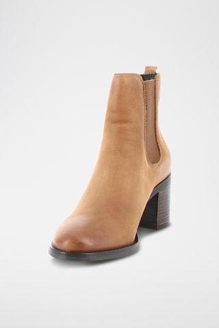 Botins Chelsea em nobuck Eros - Camel