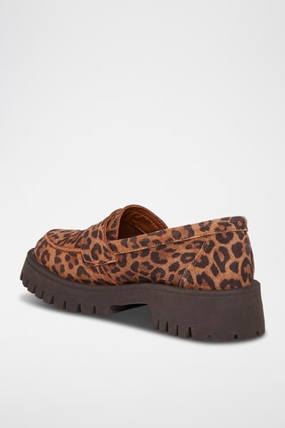 Mocassins en croûte de cuir Luba - Marron