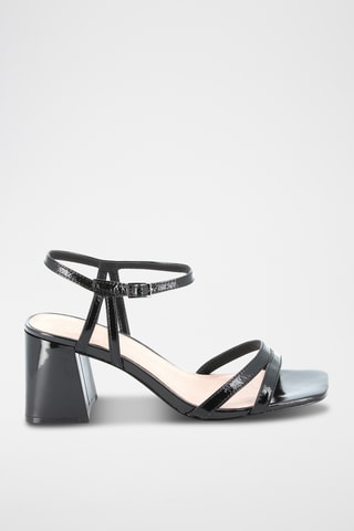 Sandales à talons en cuir Douce - Noir