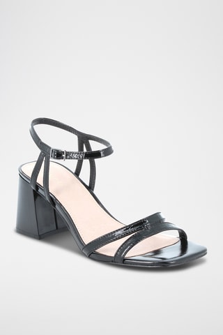 Sandales à talons en cuir Douce - Noir