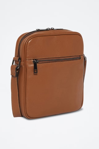 Sac bandoulière en cuir - Marron