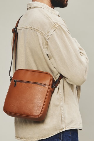 Sac bandoulière en cuir - Marron