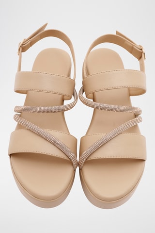 Sandales compensées Ornella - Beige