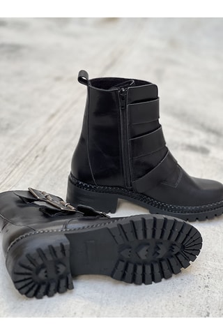 Bottines en cuir Argo - Noir