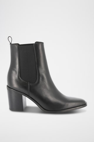 Botins Chelsea em couro Brunella - Preto