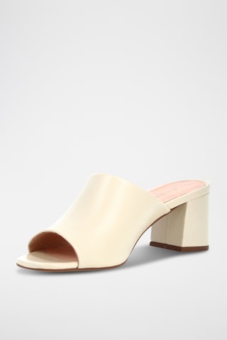 Mules à talons en cuir Ziggy - Marron