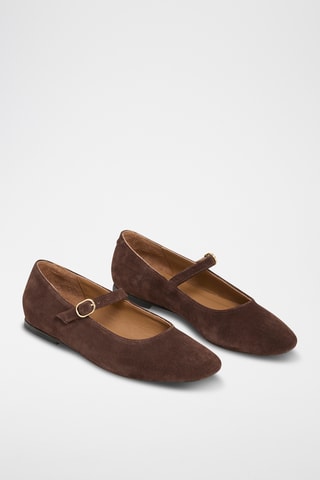 Babies en nubuck Clemence - Marron