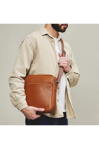 Sac bandoulière en cuir - Marron