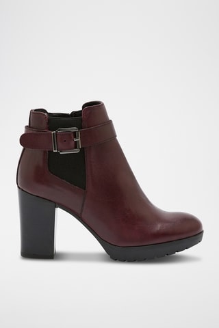 Bottines en cuir Dia - Bordeaux