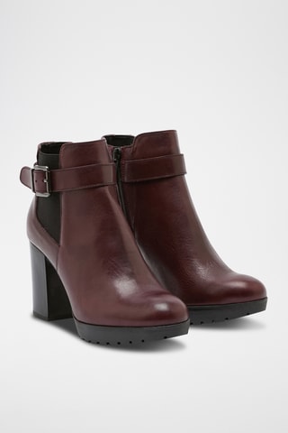 Bottines en cuir Dia - Bordeaux