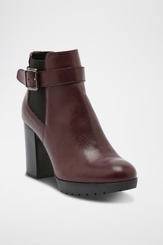 Bottines en cuir Dia - Bordeaux
