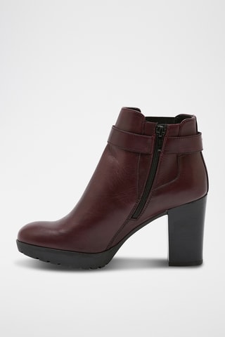Bottines en cuir Dia - Bordeaux